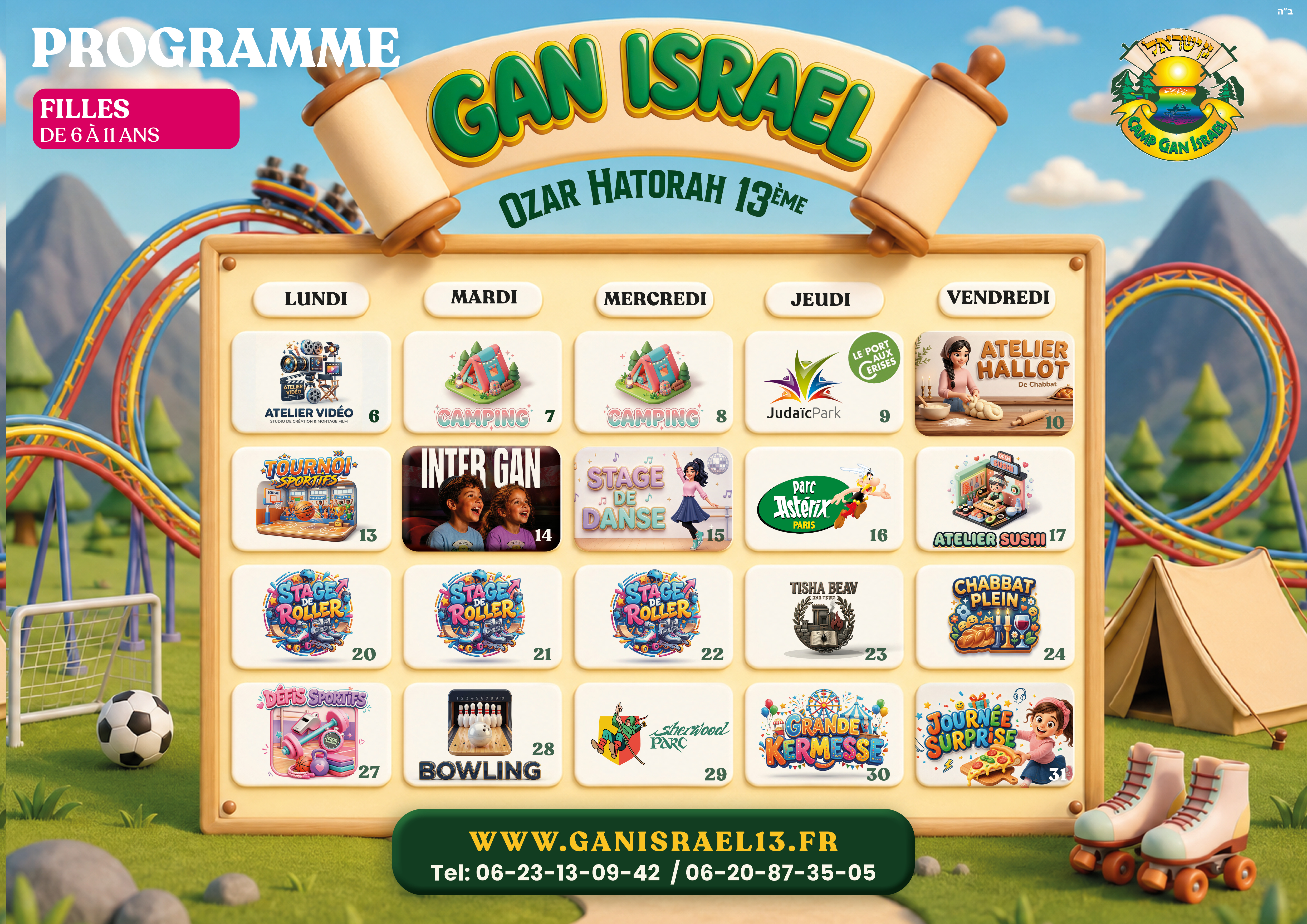 Programme filles Gan Israel Paris 13