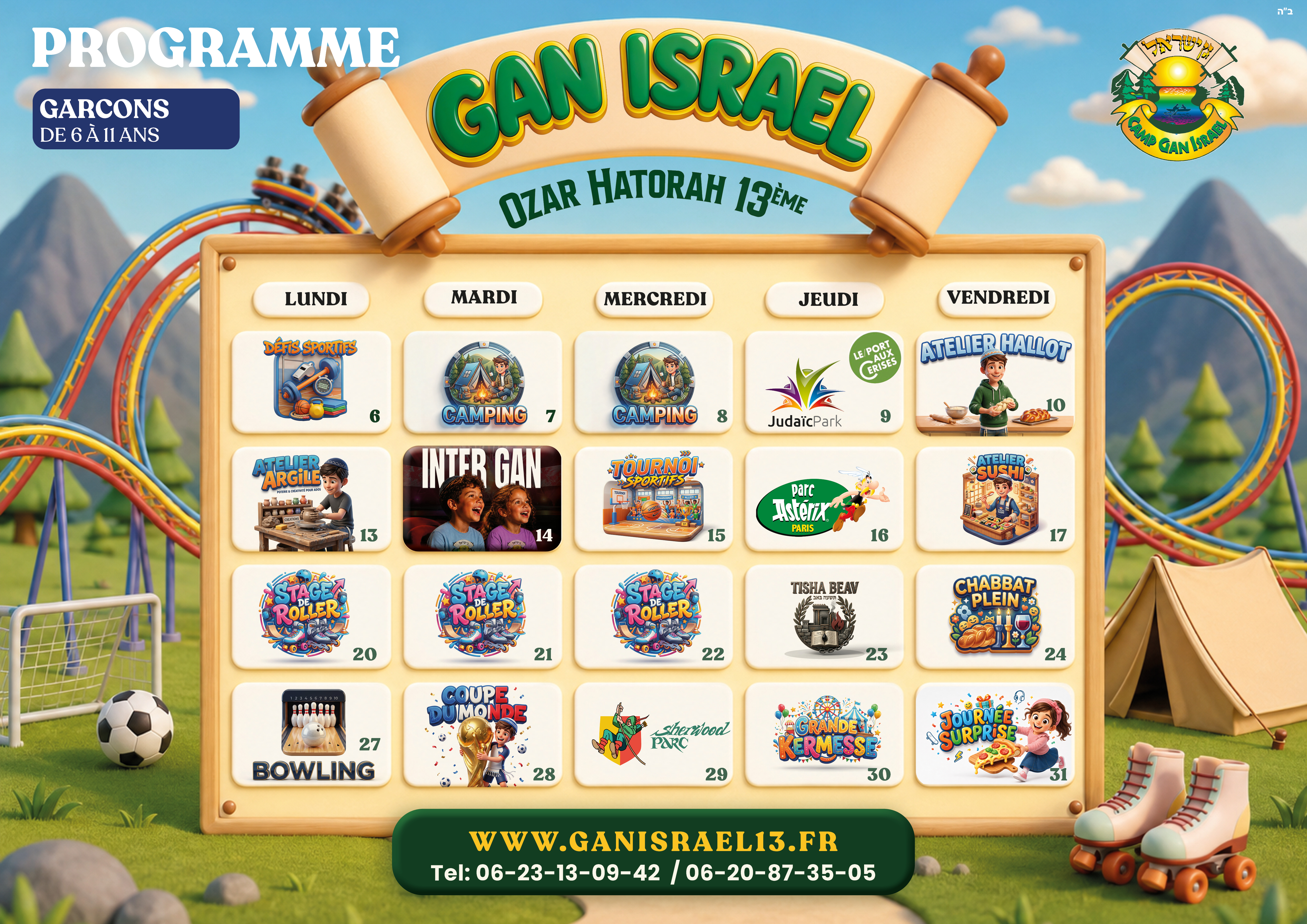 Programme garcons Gan Israel Paris 13